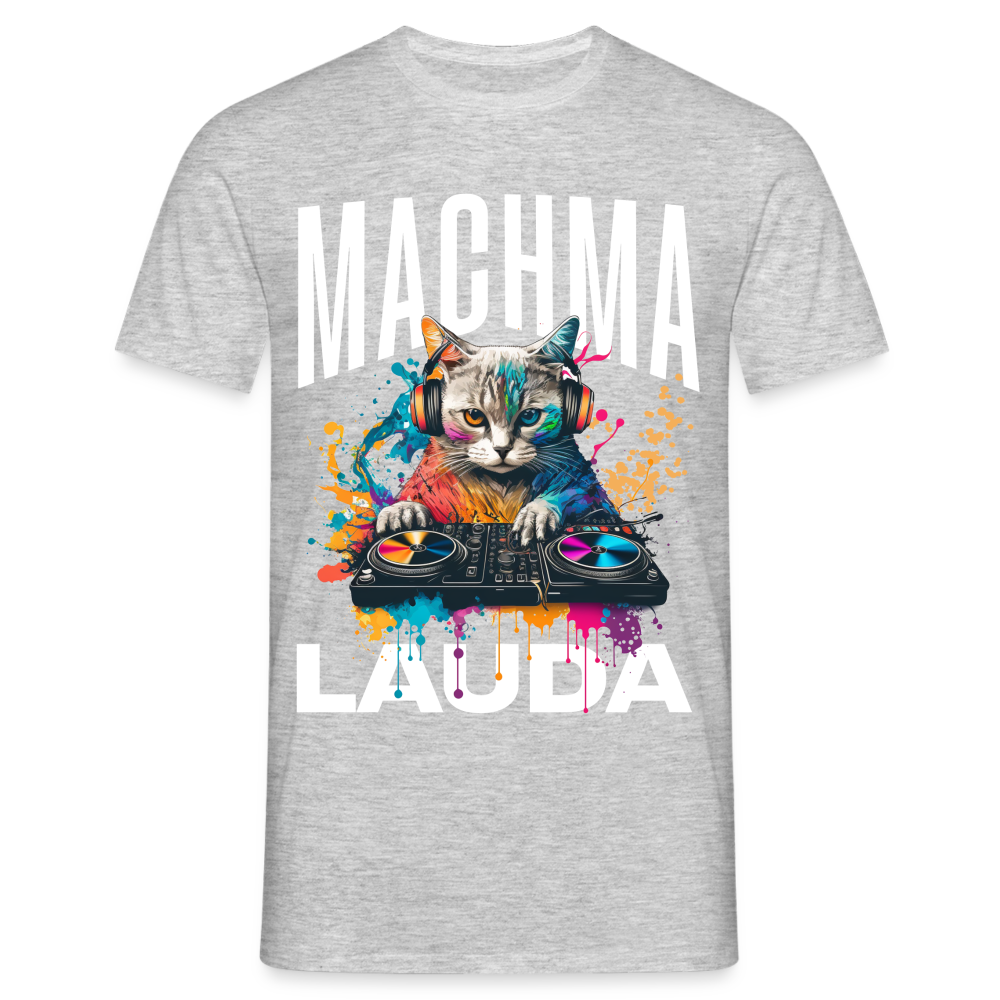 Machma Lauda Katze Herren T-Shirt - Grau meliert