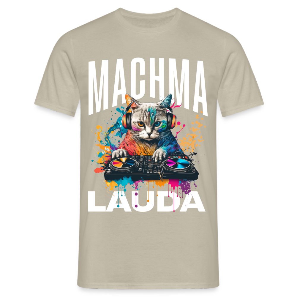 Machma Lauda Katze Herren T-Shirt - Sandbeige