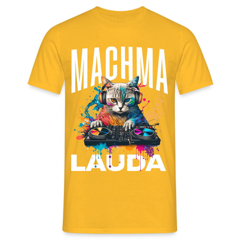 Machma Lauda Katze Herren T-Shirt - Gelb