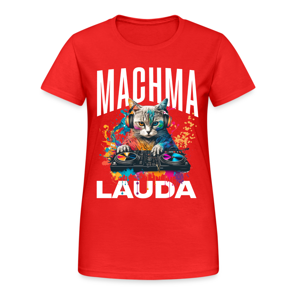 Machma Lauda Katze Damen T-Shirt - Rot