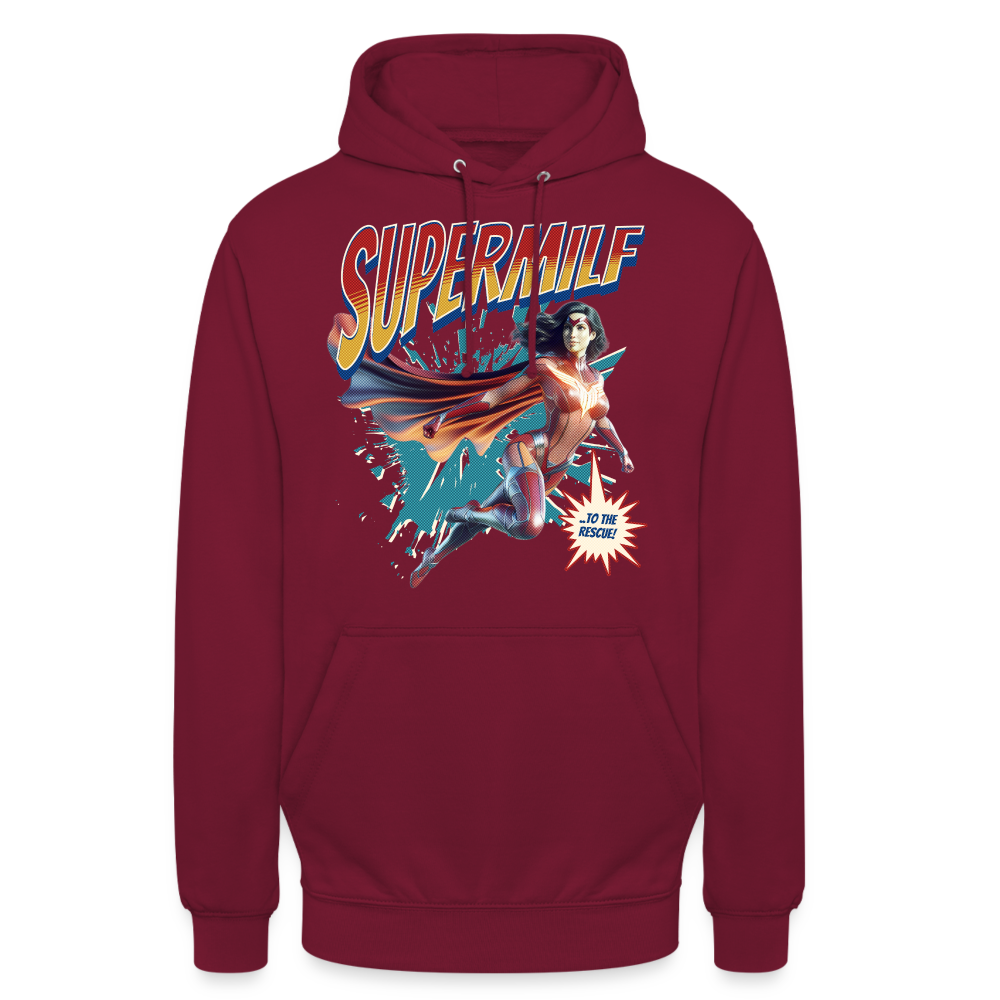 Supermilf Hero Unisex Hoodie - Bordeaux