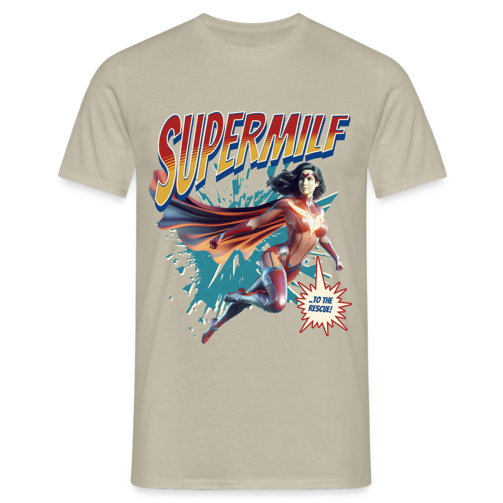 Supermilf Hero Herren T-Shirt - Sandbeige