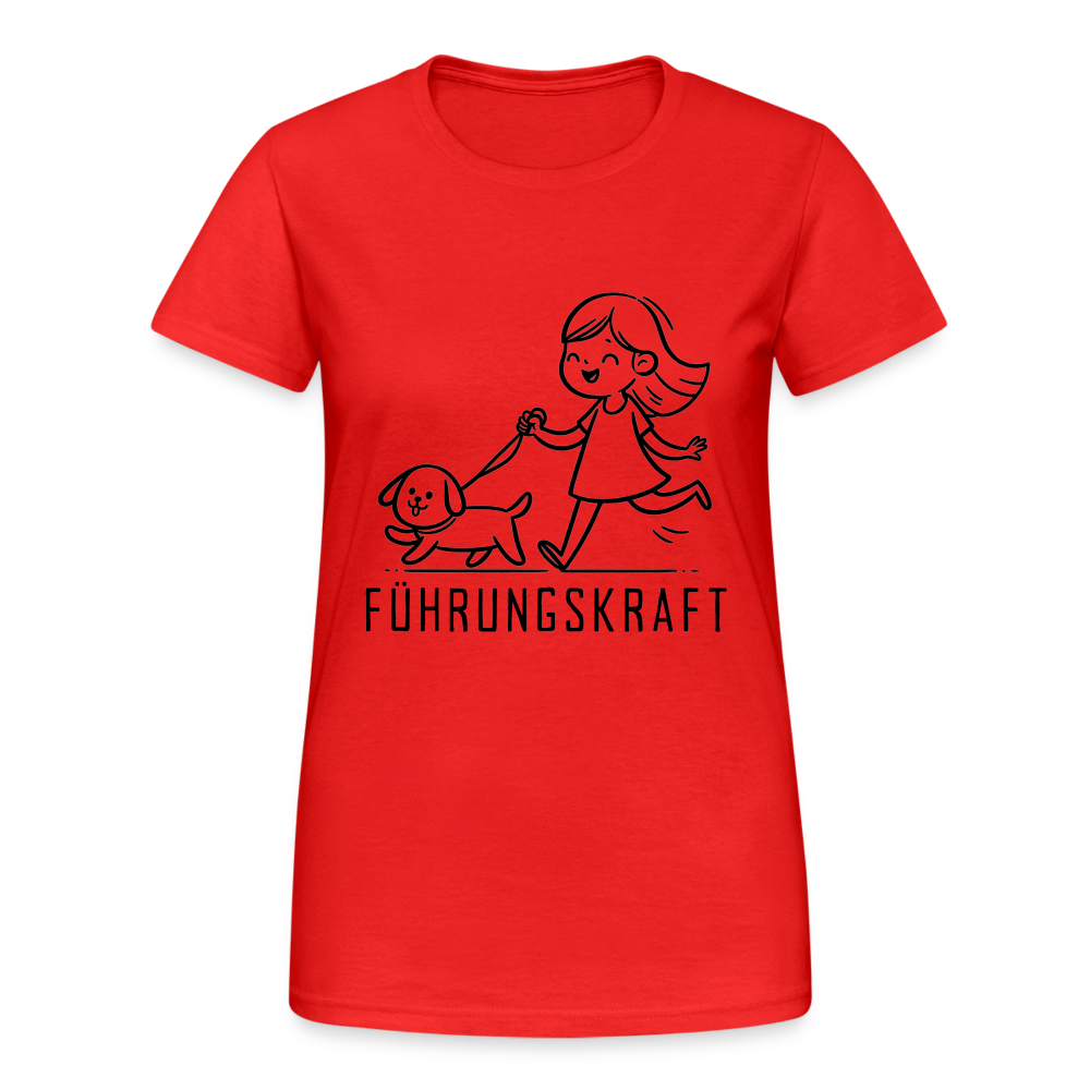 Führungskraft Mädchen Hund Gassi Damen T-Shirt - Rot