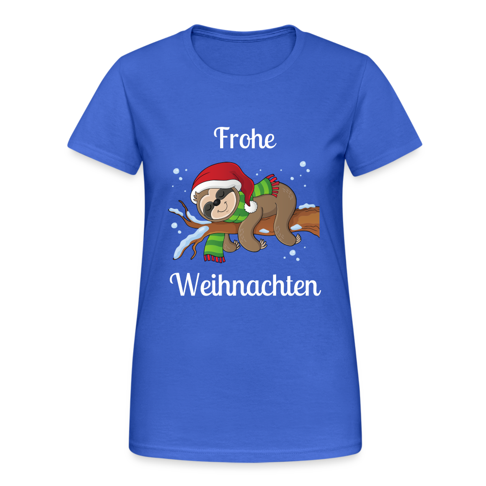 Frohe Weihnachten Ruhendes Festtagsfaultier Damen T-Shirt - Königsblau