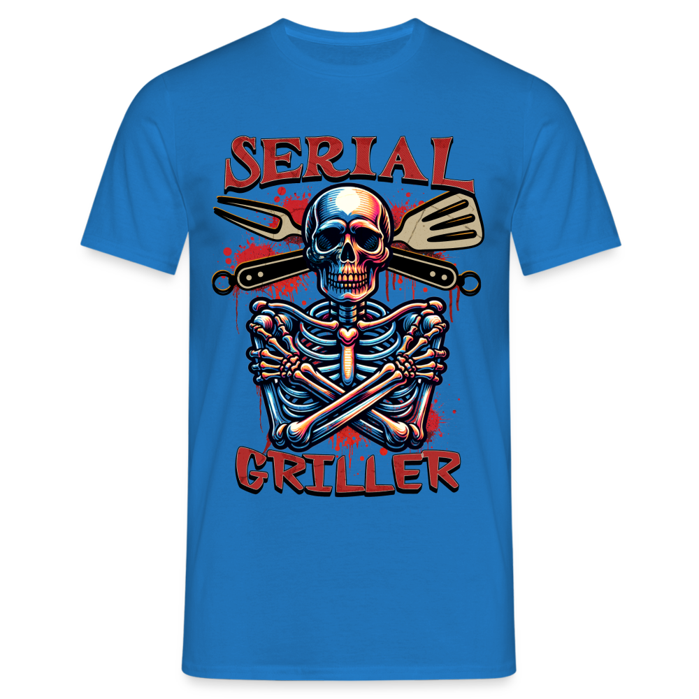 Serial Griller Skull Herren T-Shirt - Royalblau