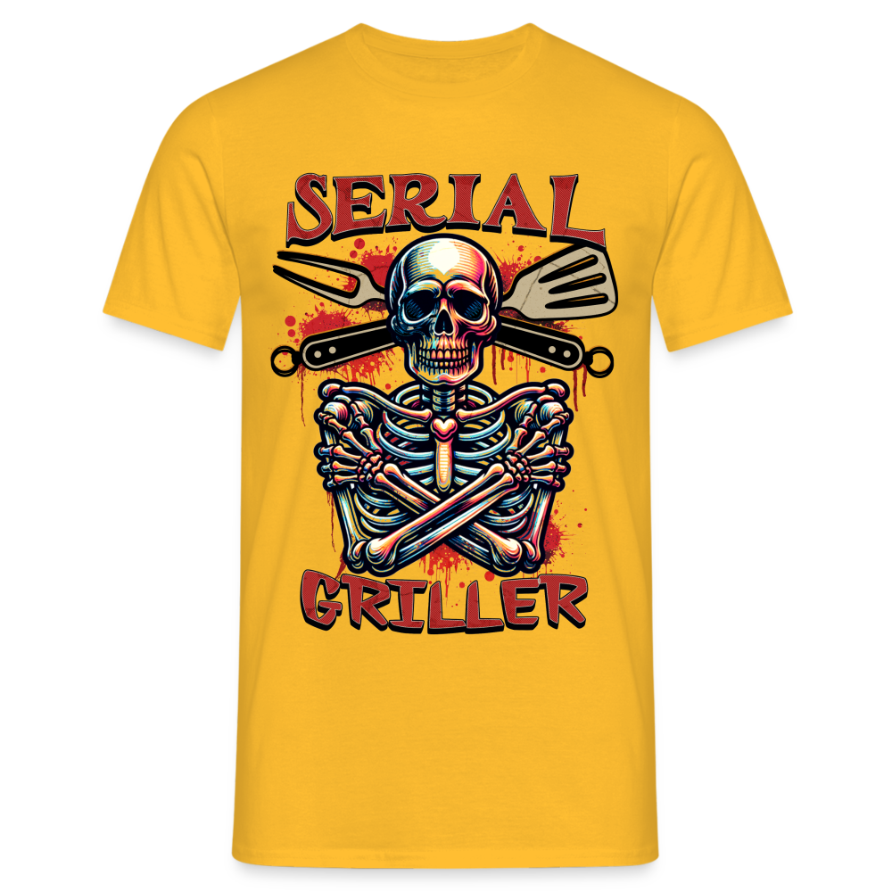 Serial Griller Skull Herren T-Shirt - Gelb