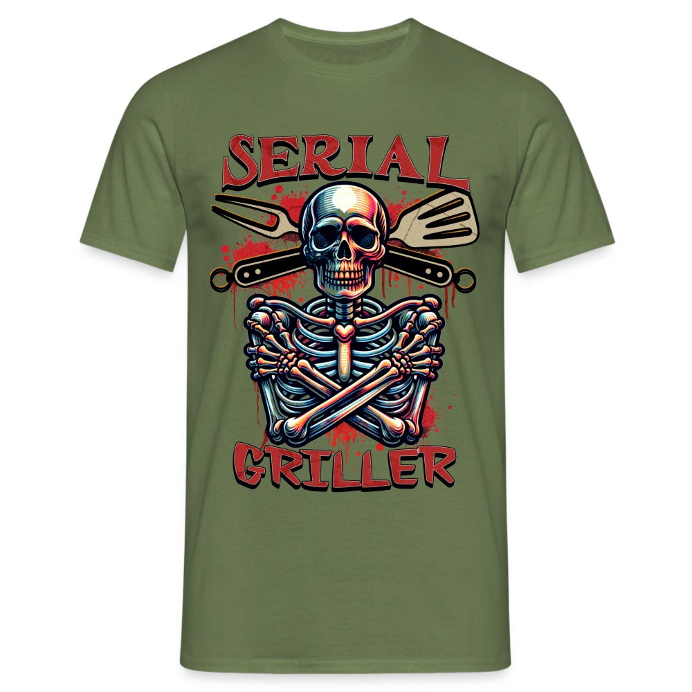 Serial Griller Skull Herren T-Shirt - Militärgrün