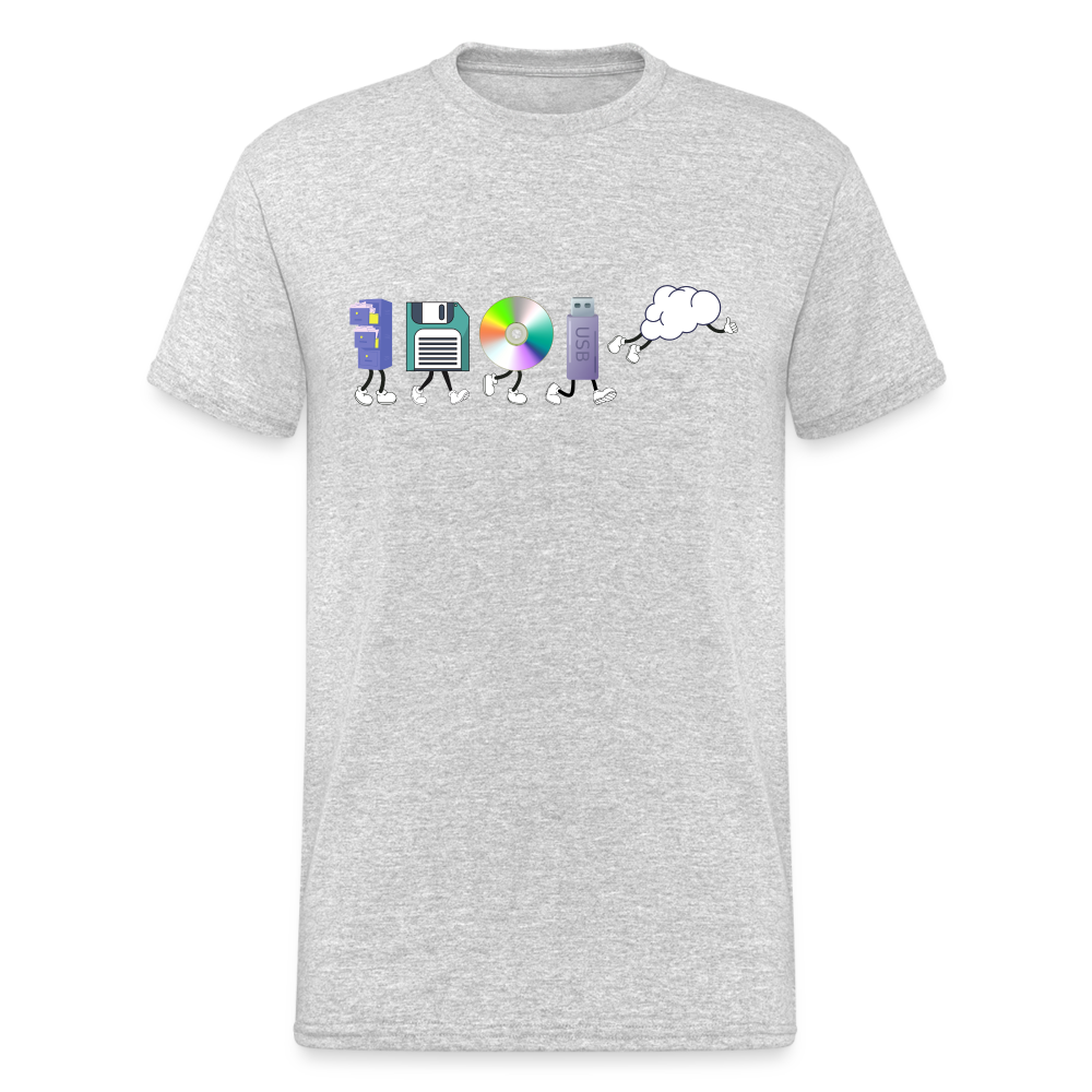 Cloud Evolution | Vom Aktienschrank zur Cloud Herren T-Shirt - Grau meliert