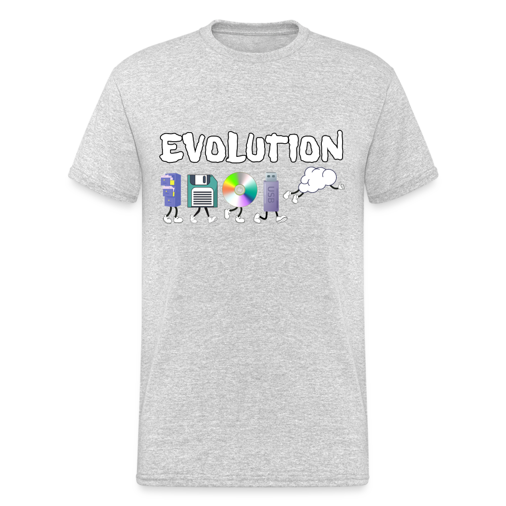 Cloud Evolution | Vom Aktienschrank zur Cloud Herren T-Shirt - Grau meliert