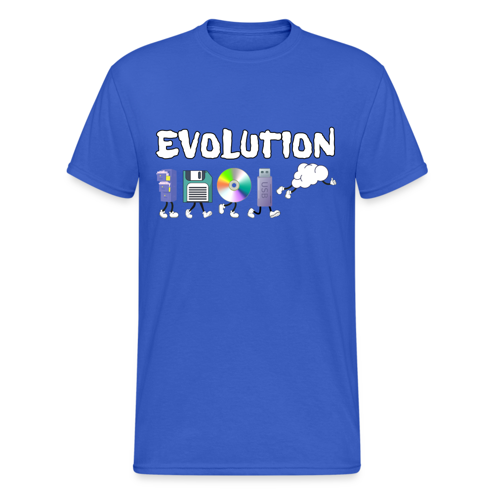 Cloud Evolution | Vom Aktienschrank zur Cloud Herren T-Shirt - Königsblau