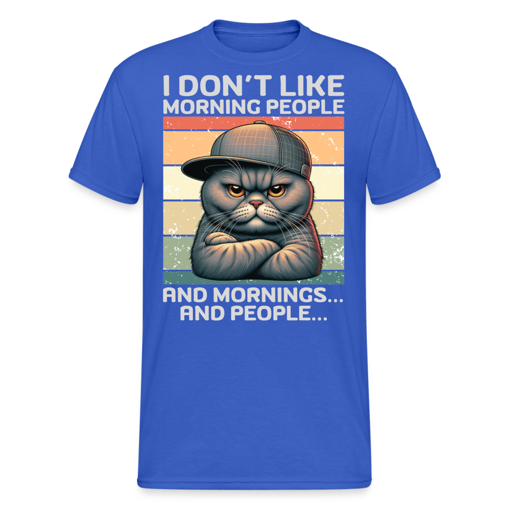 I don't like morning people and mornings and people Katze Herren T-Shirt - Königsblau