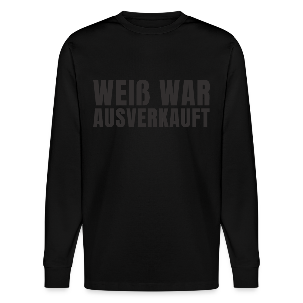 Weiß war ausverkauft Bio Unisex Langarmshirt - Schwarz