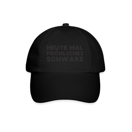 Heute mal fröhliches Schwarz Black Edition Cap - Schwarz/Schwarz