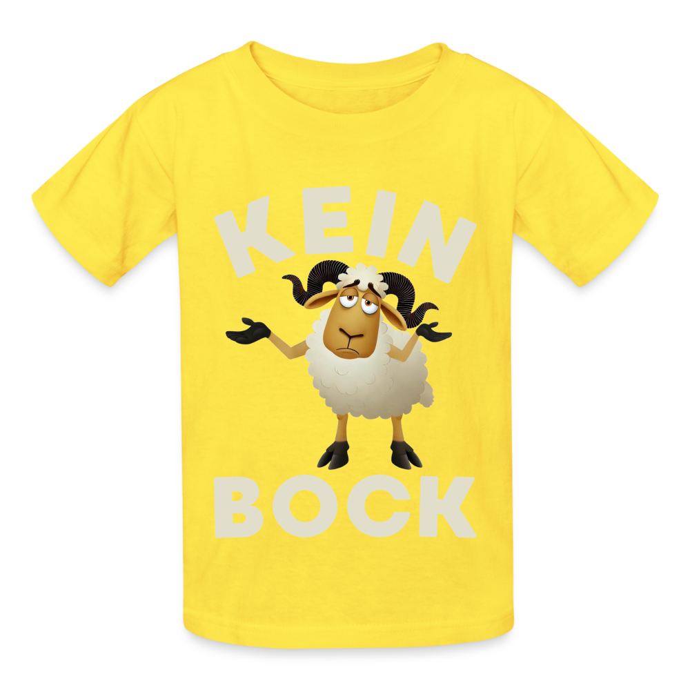 Kein Bock Kinder T-Shirt - Gelb