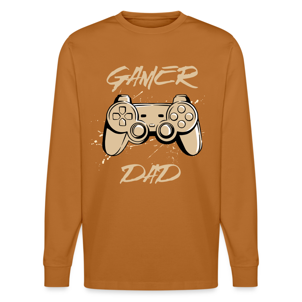 Gamer Dad Unisex Bio-Langarmshirt Stanley/Stella - Herbstorange