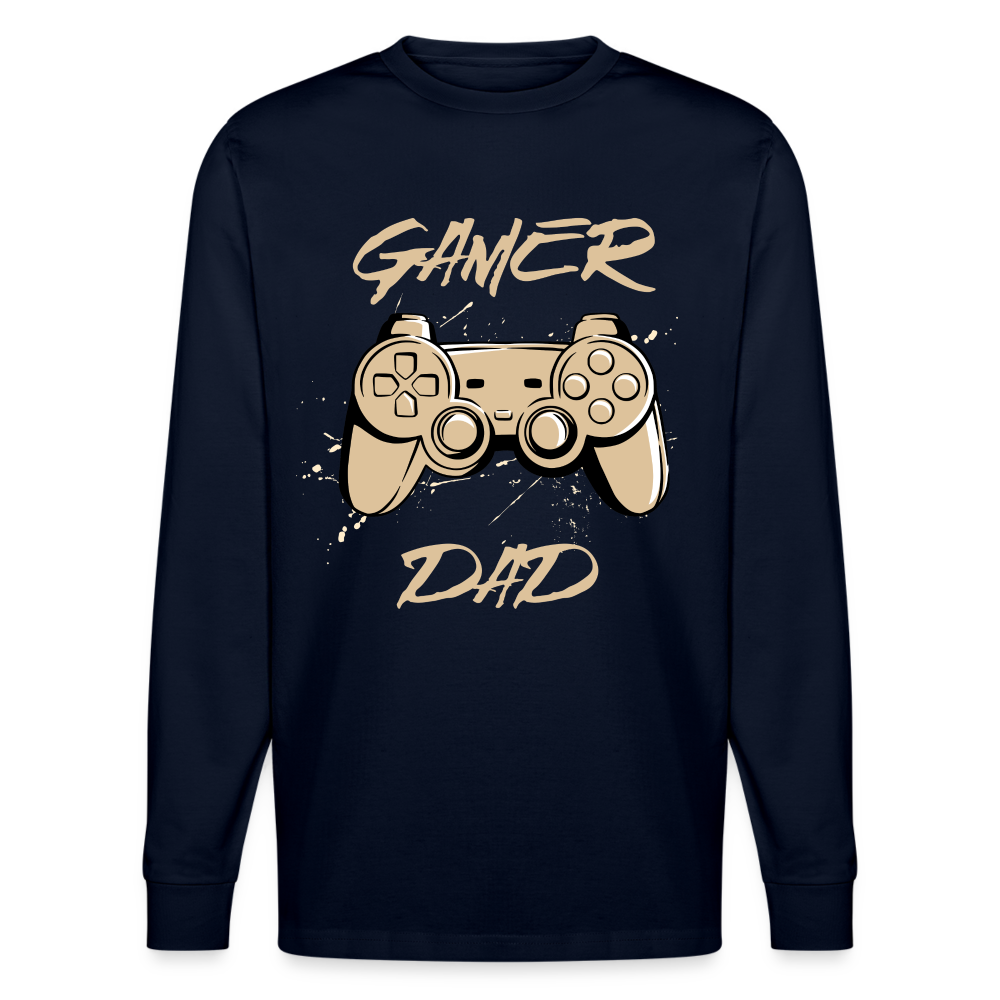 Gamer Dad Unisex Bio-Langarmshirt Stanley/Stella - Navy