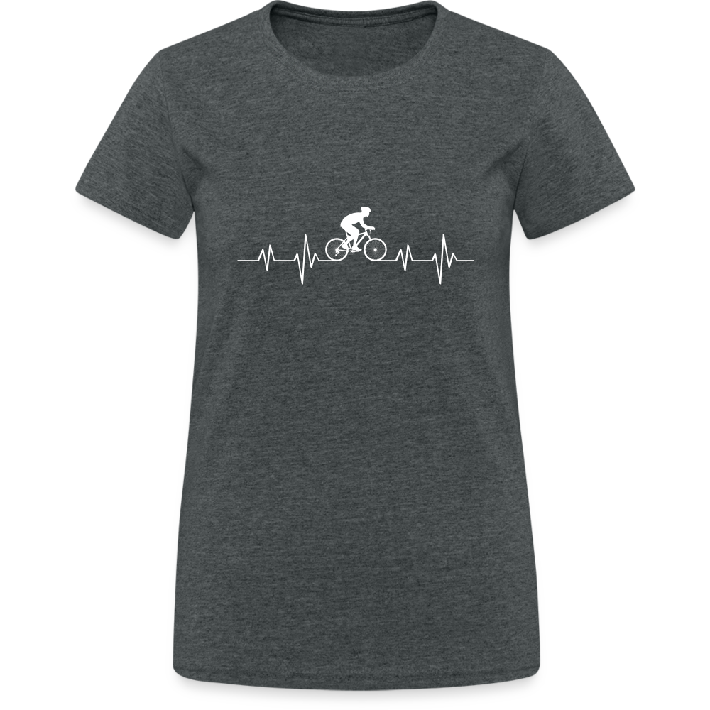 Pedal Passion Damen T-Shirt - Dunkelgrau meliert