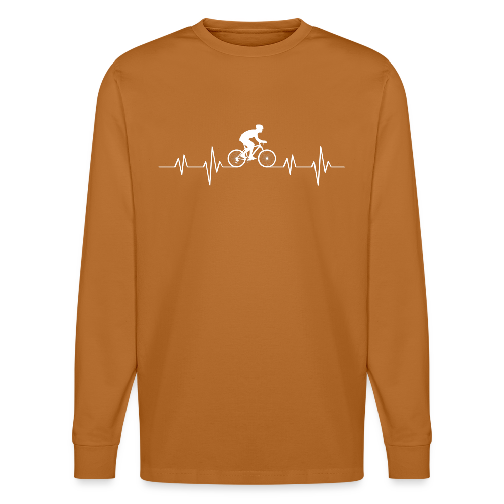 Pedal Passion Unisex Bio-Langarmshirt Stanley/Stella - Herbstorange