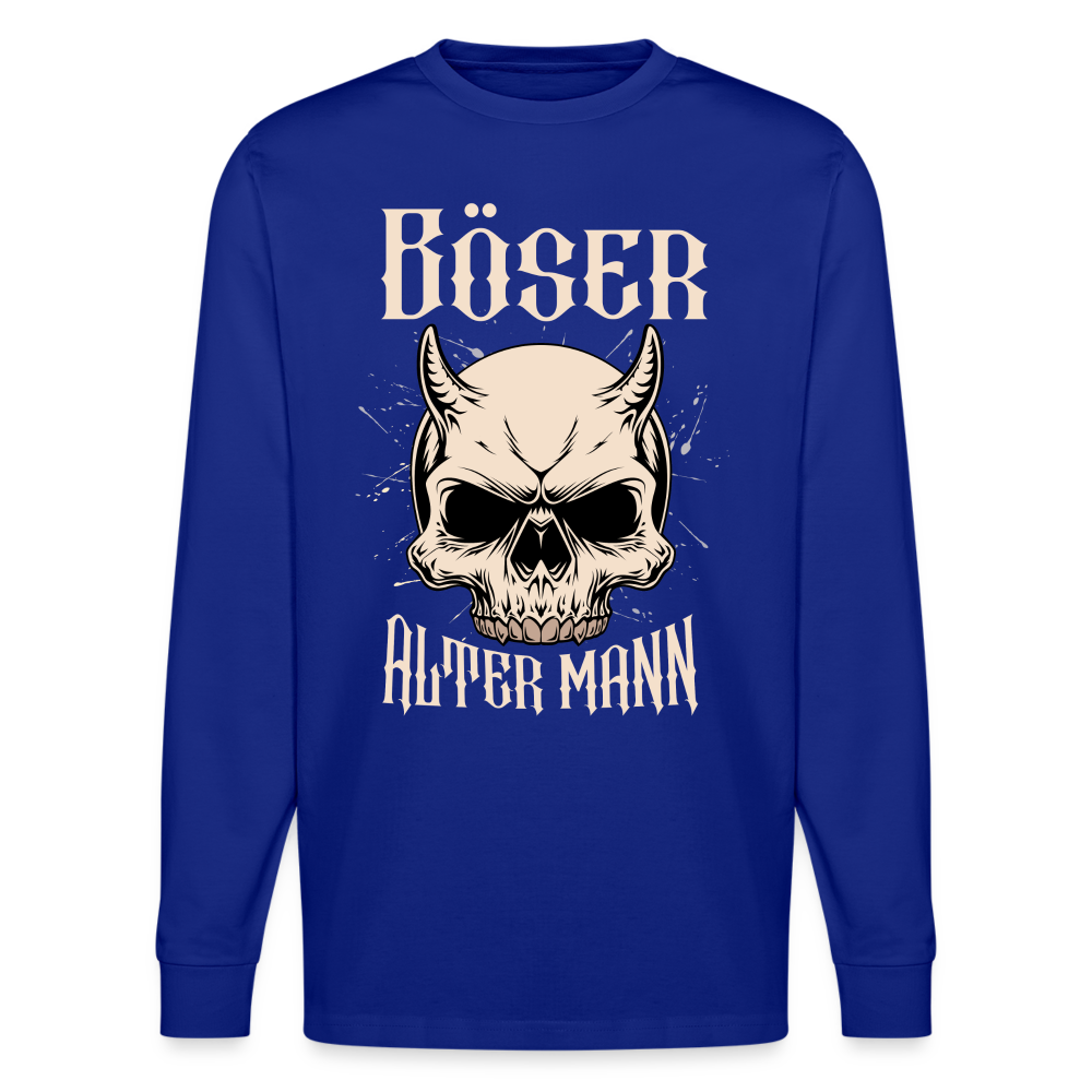 Böser alter Mann Skull Unisex Bio-Langarmshirt Stanley/Stella - Königsblau