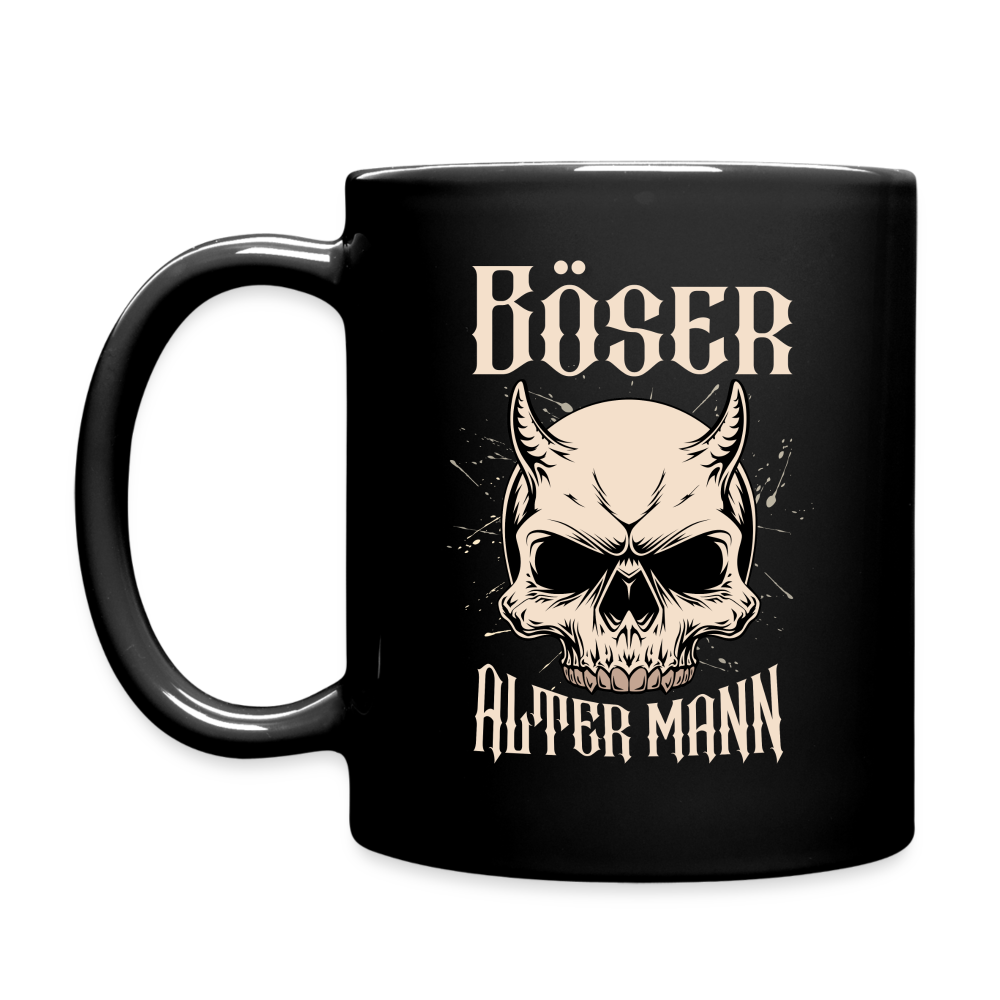 Böser alter Mann Skull Tasse - Schwarz