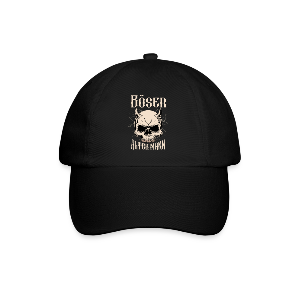 Böser alter Mann Skull Cap - Schwarz/Schwarz