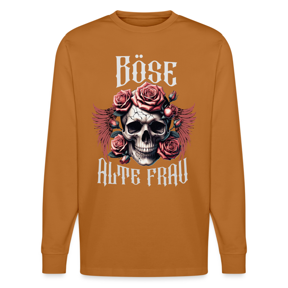 Böse alte Frau Unisex Bio-Langarmshirt Stanley/Stella - Herbstorange