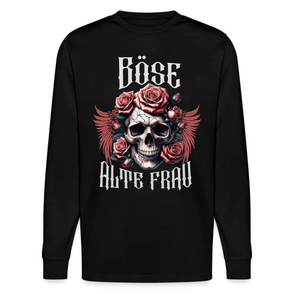 Böse alte Frau Unisex Bio-Langarmshirt Stanley/Stella - Schwarz