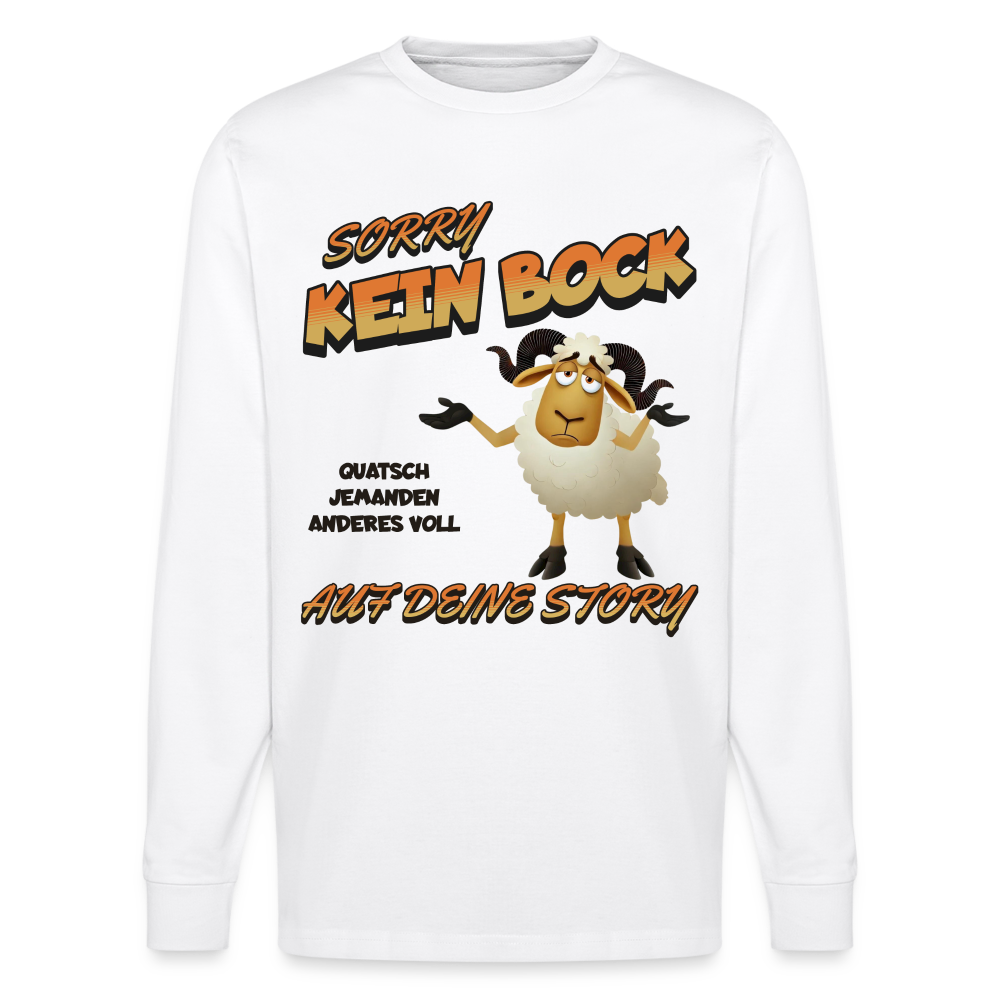 Kein Bock Unisex Bio-Langarmshirt Stanley/Stella - Weiß