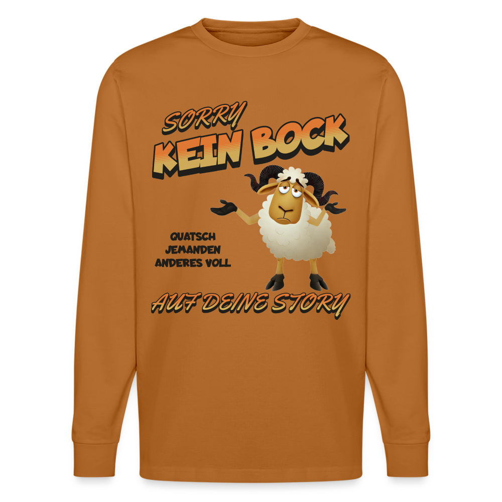 Kein Bock Unisex Bio-Langarmshirt Stanley/Stella - Herbstorange