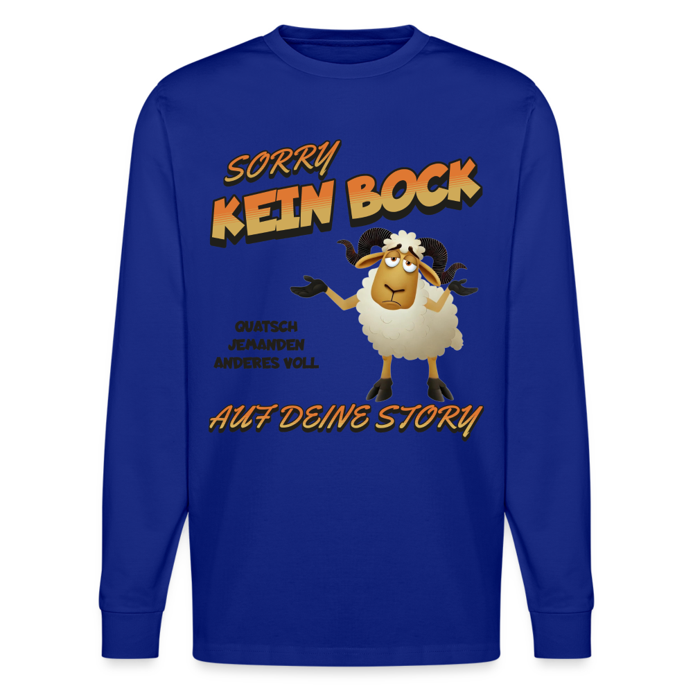 Kein Bock Unisex Bio-Langarmshirt Stanley/Stella - Königsblau