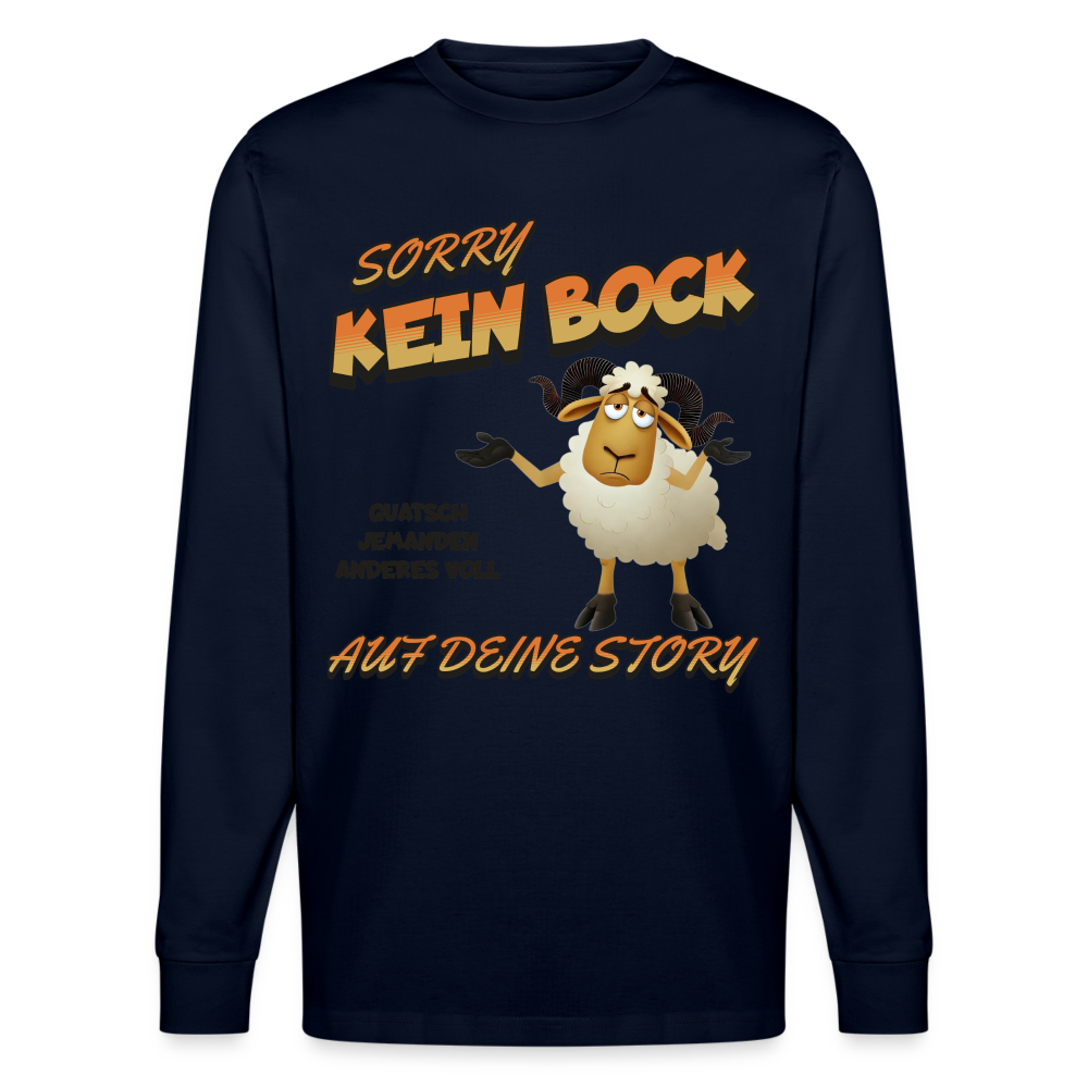 Kein Bock Unisex Bio-Langarmshirt Stanley/Stella - Navy