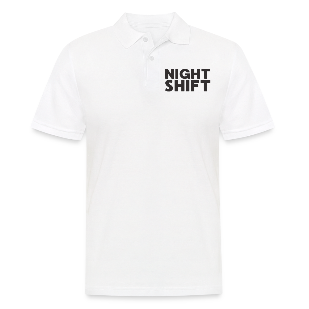 Night Shift Herren Poloshirt - Weiß