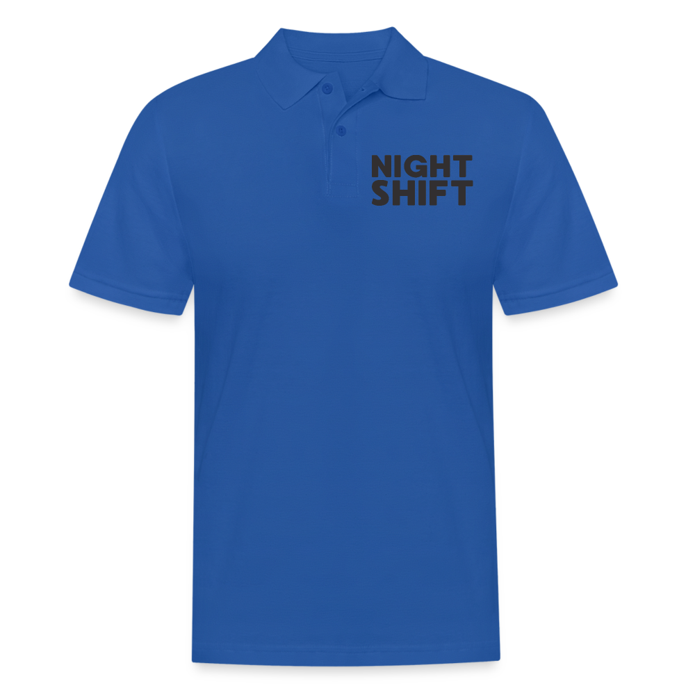 Night Shift Herren Poloshirt - Royalblau