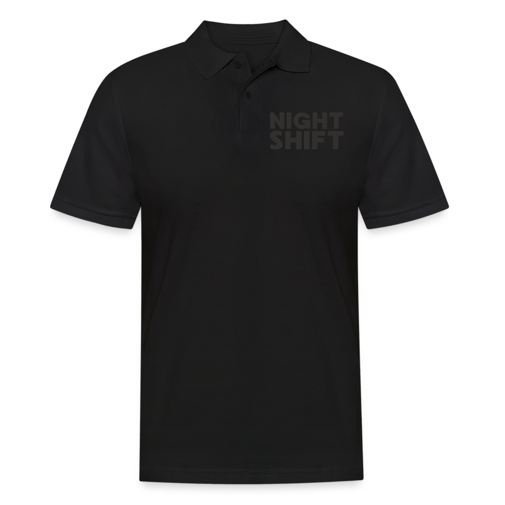 Night Shift Herren Poloshirt - Schwarz