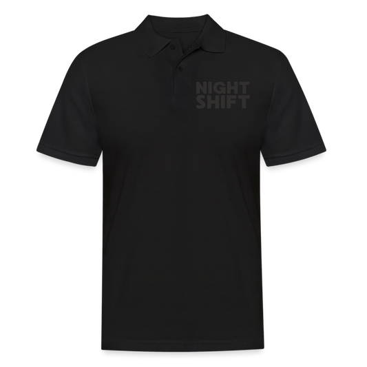 Night Shift Herren Poloshirt - Schwarz