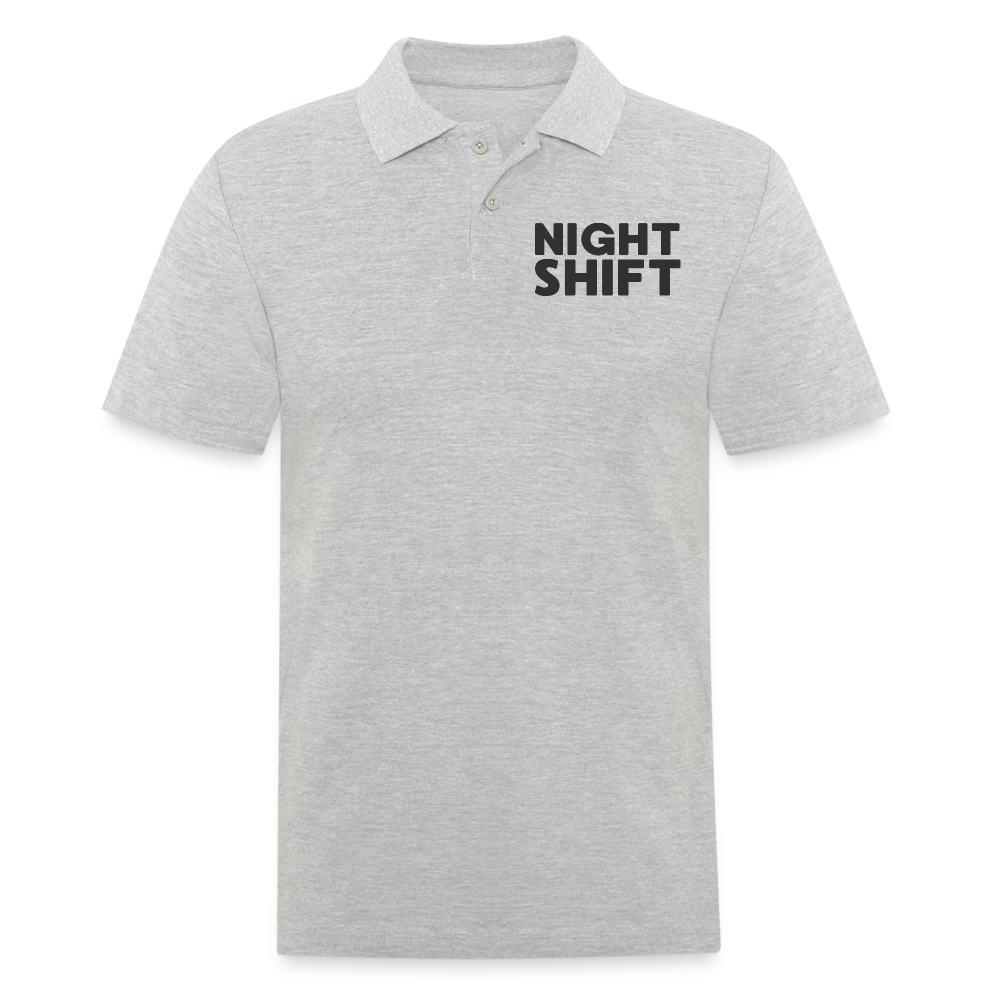 Night Shift Herren Poloshirt - Grau meliert