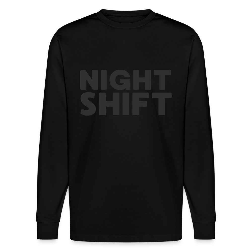 Night Shift Unisex Bio-Langarmshirt Stanley/Stella - Schwarz