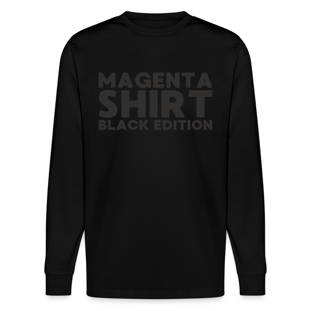 Magenta Shirt Black Edition Unisex Bio-Langarmshirt Stanley/Stella - Schwarz