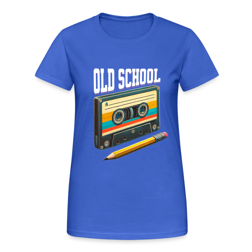 Retro Kassette und Bleistift Old School Damen T-Shirt - Königsblau