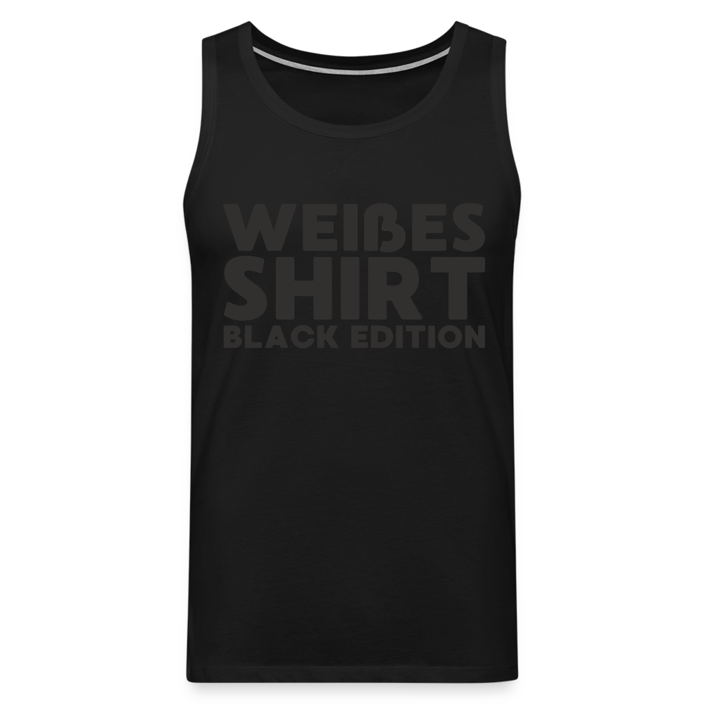 Weißes Shirt Black Edition Herren Premium Tank Top - Schwarz