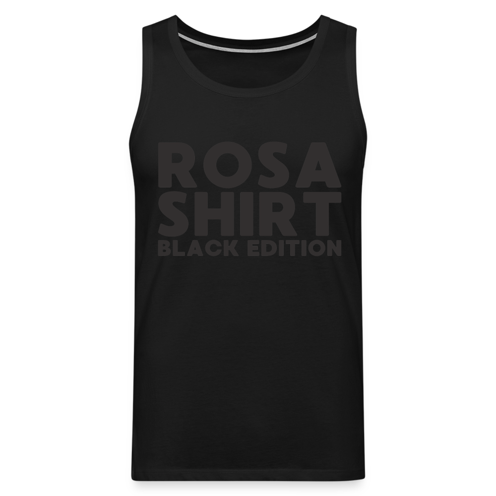 Rosa Shirt Black Edition Herren Premium Tank Top - Schwarz