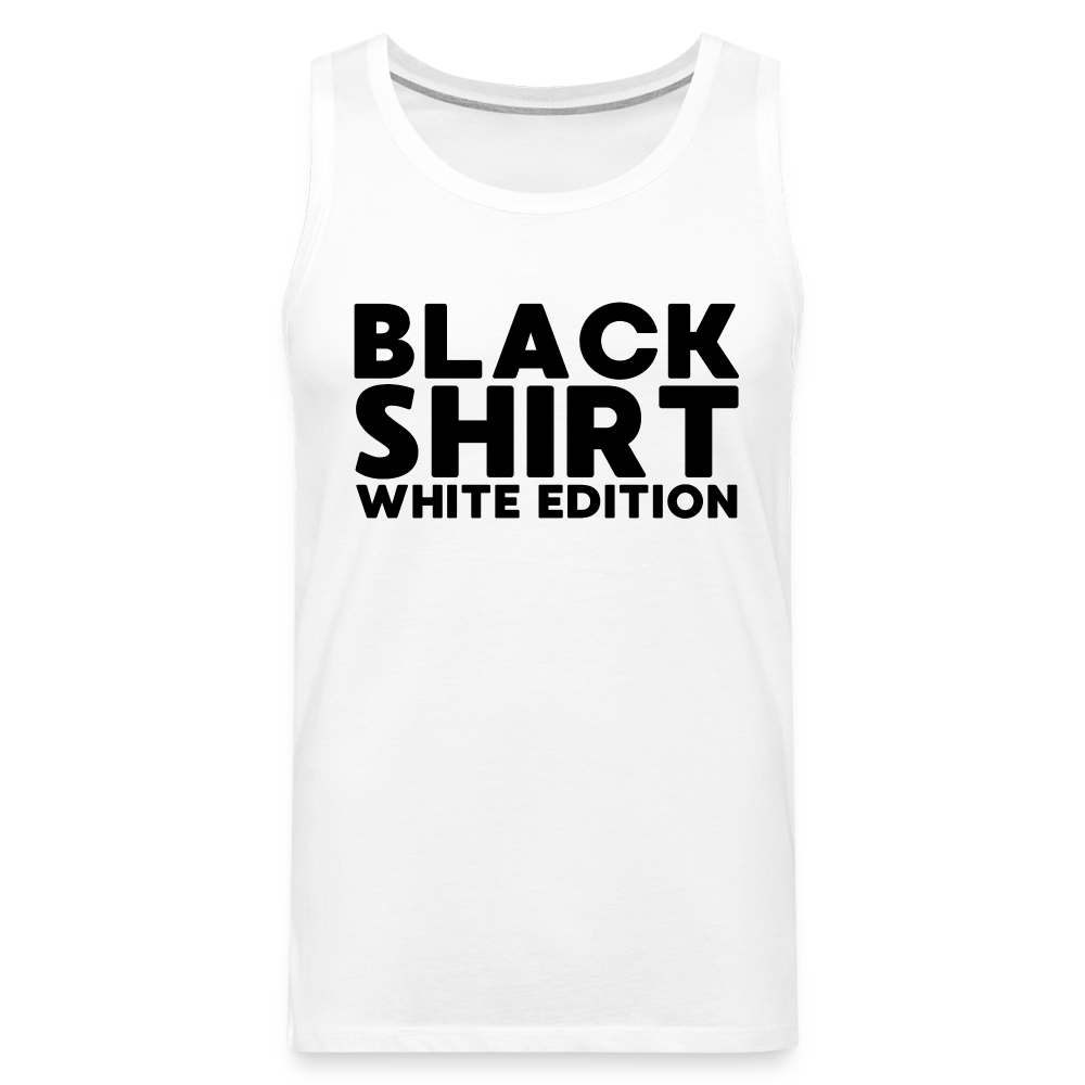 Black Shirt White Edition Herren Premium Tank Top - Weiß