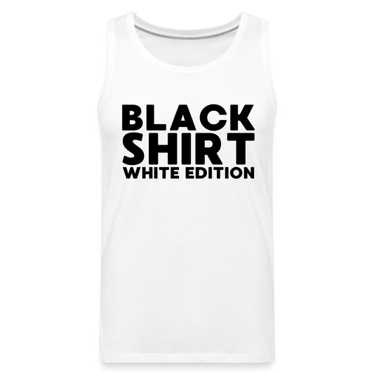 Black Shirt White Edition Herren Premium Tank Top - Weiß