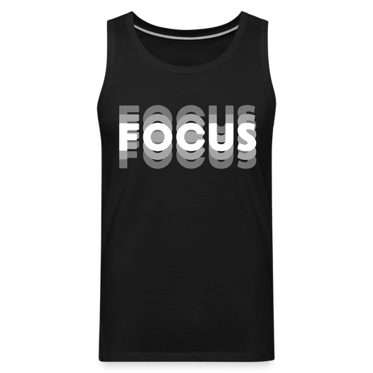 Focus Tripple Herren Premium Tank Top - Schwarz