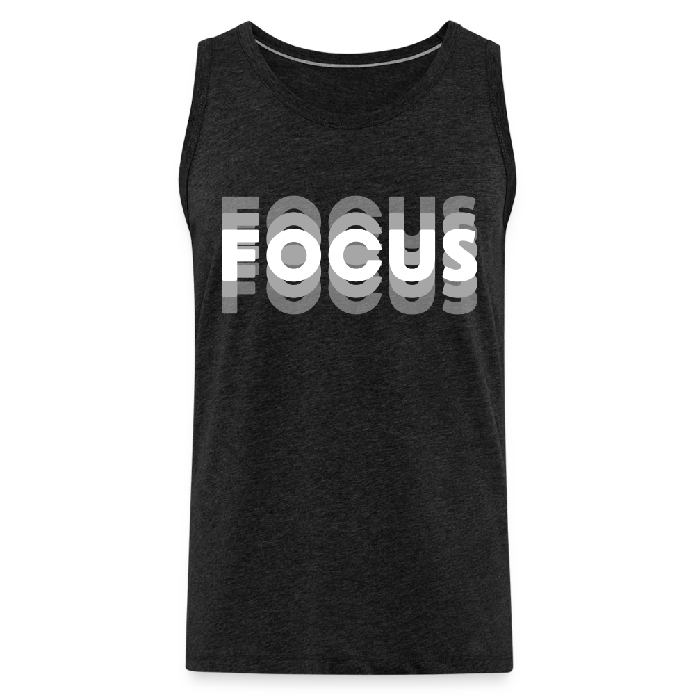 Focus Tripple Herren Premium Tank Top - Anthrazit