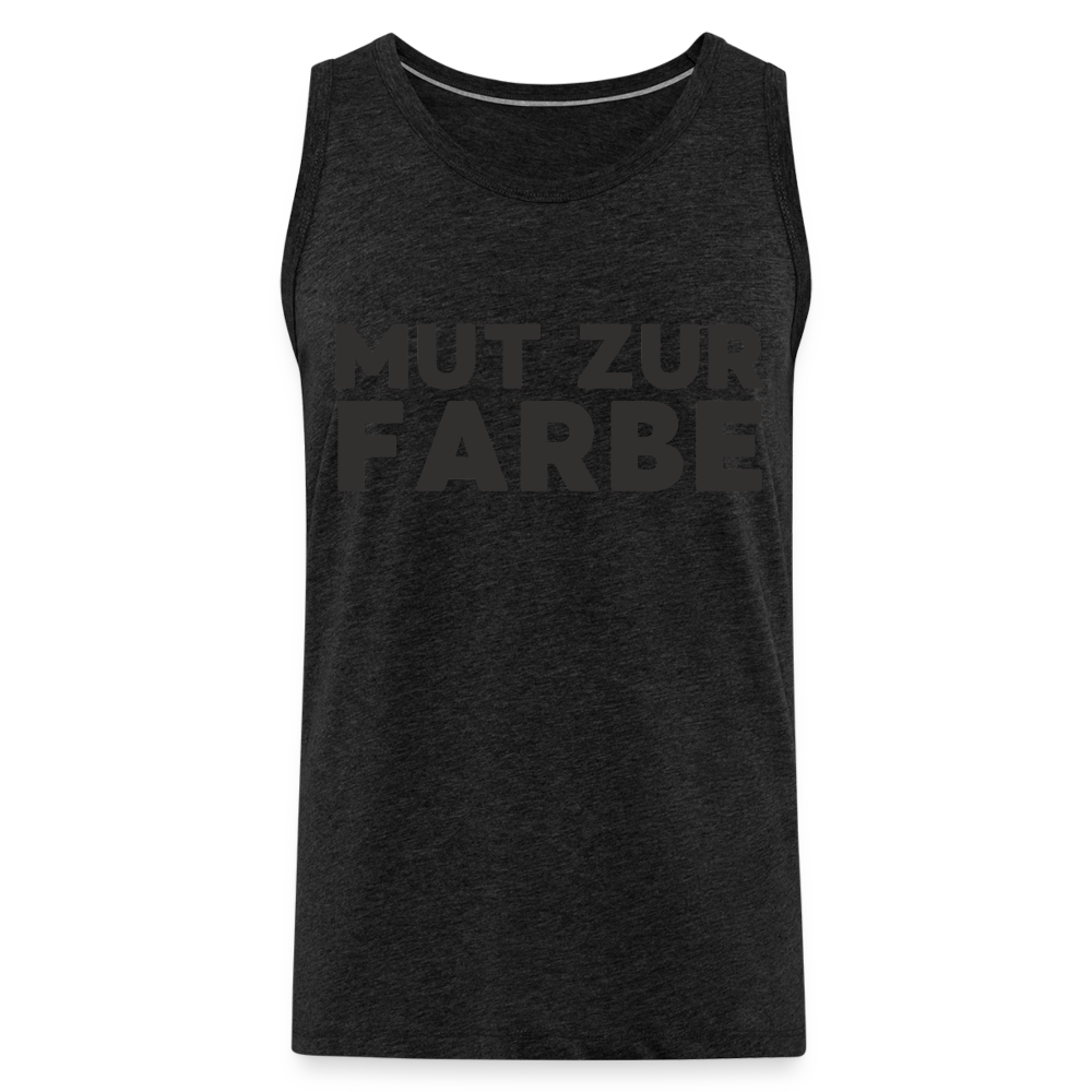 Mut zur Farbe Black Edition Herren Premium Tank Top - Anthrazit