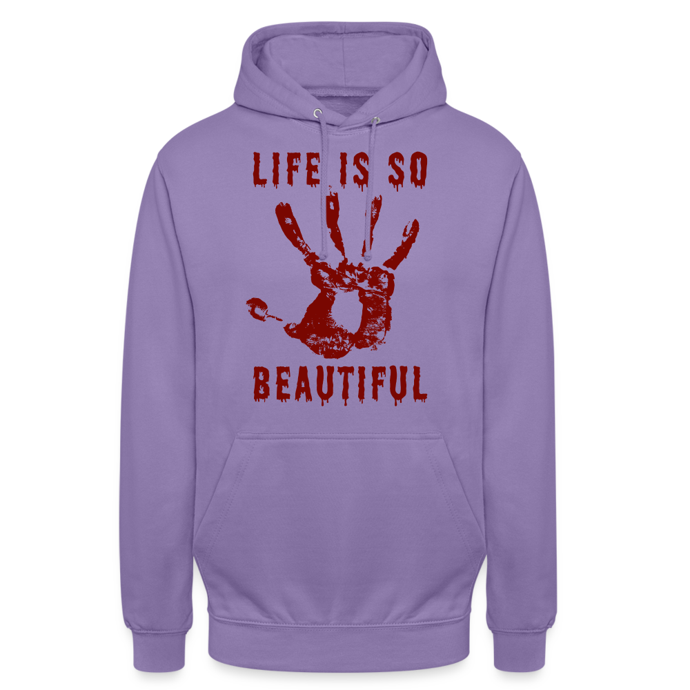 Life is so Beautiful Unisex Hoodie - Lavendel