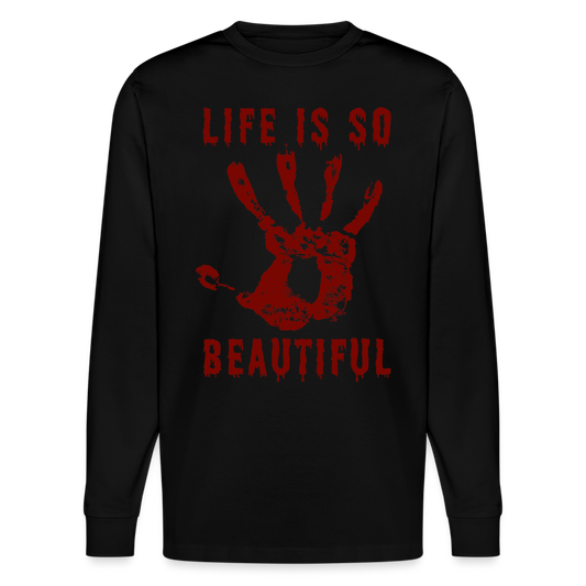 Life is so Beautiful Unisex Bio-Langarmshirt Stanley/Stella - Schwarz