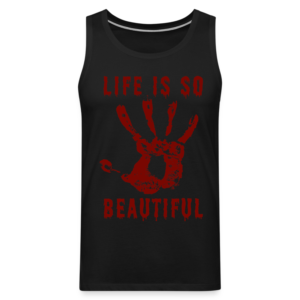 Life is so Beautiful Herren Premium Tank Top - Schwarz