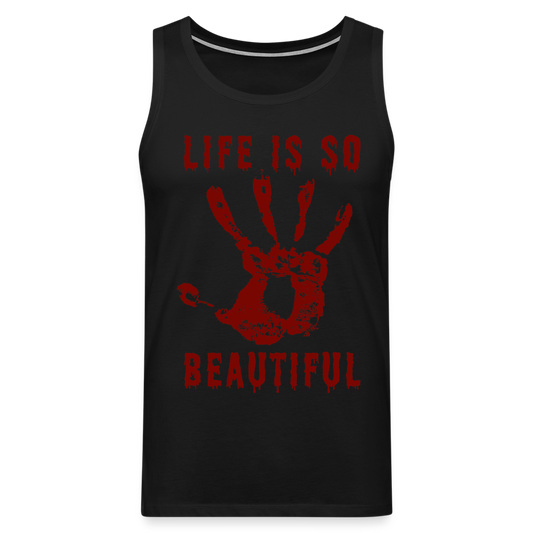 Life is so Beautiful Herren Premium Tank Top - Schwarz